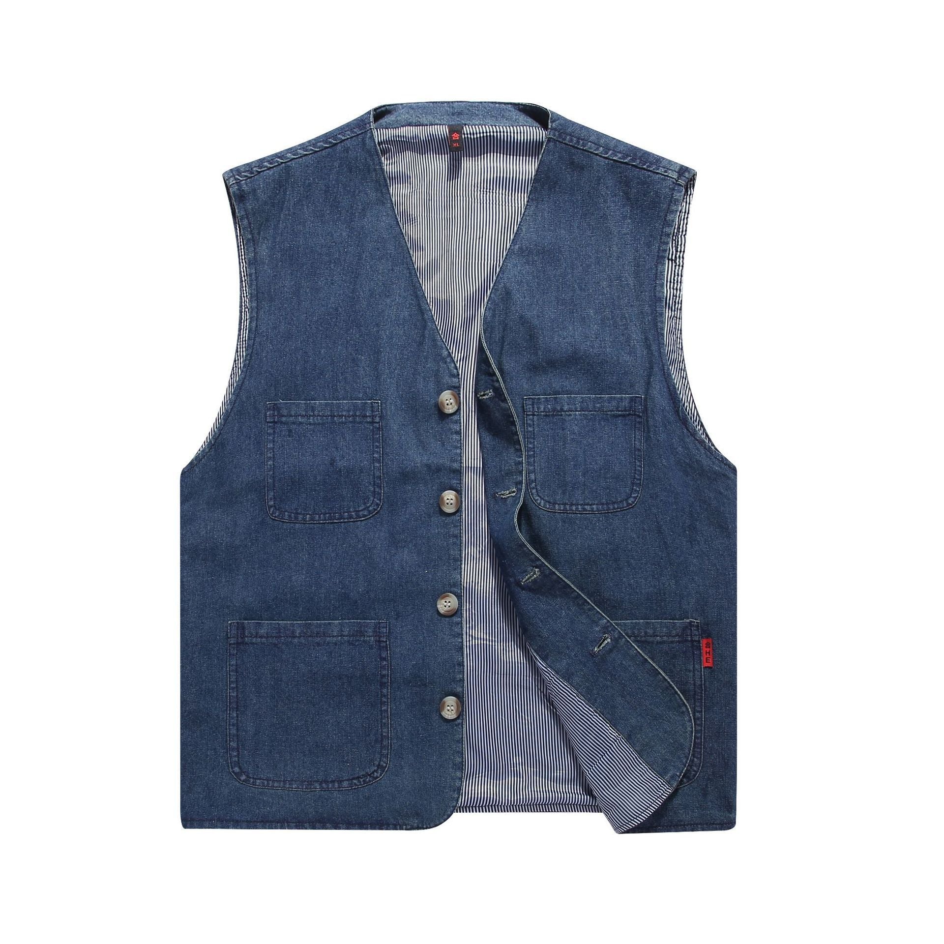 Spring And Autumn New Denim Vest Man