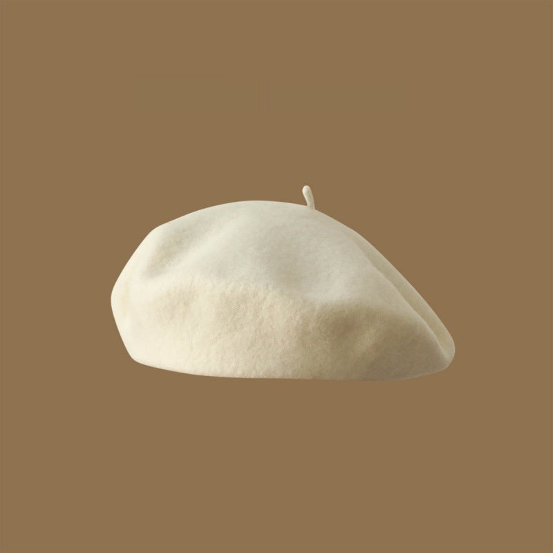 Wool Beret Girls' Japanese Style Artistic Vintage Painter Hat