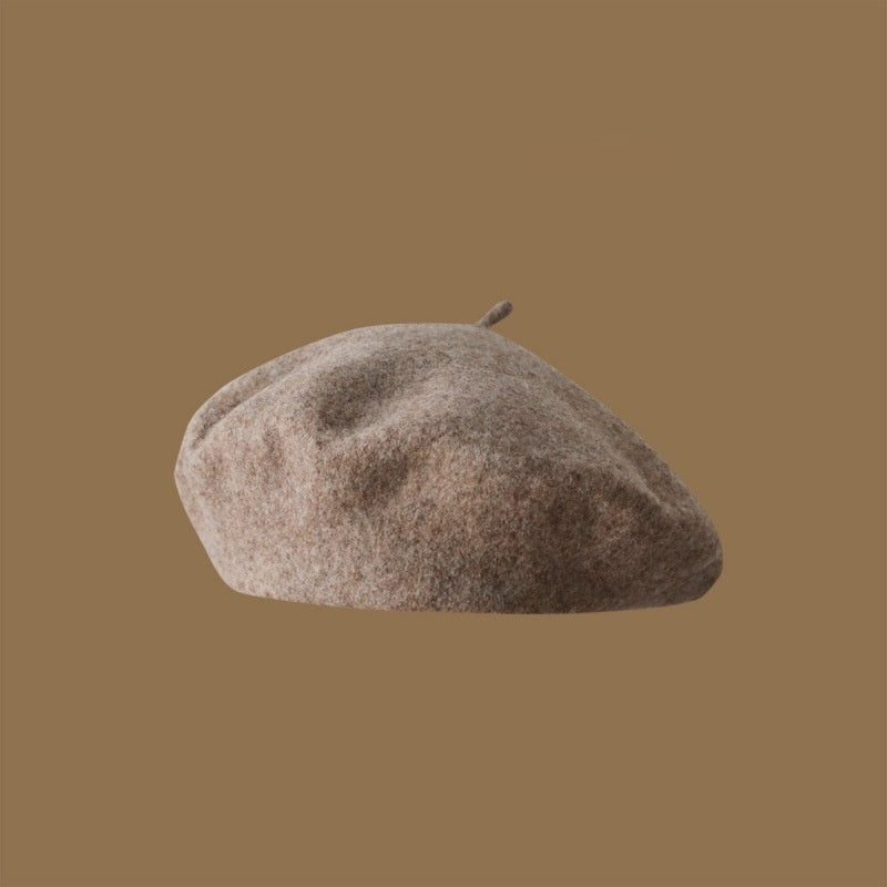 Wool Beret Girls' Japanese Style Artistic Vintage Painter Hat