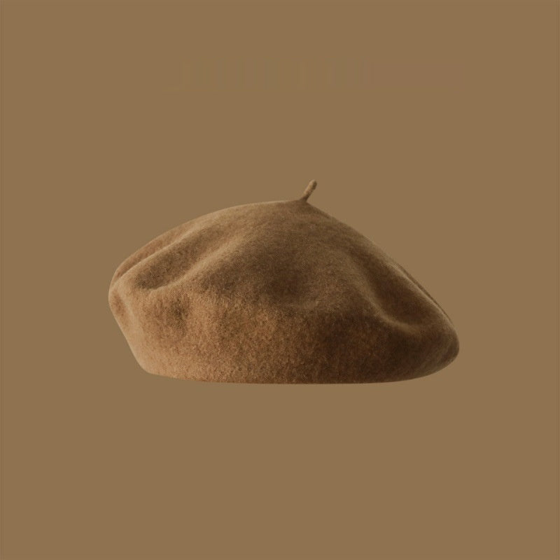 Wool Beret Girls' Japanese Style Artistic Vintage Painter Hat