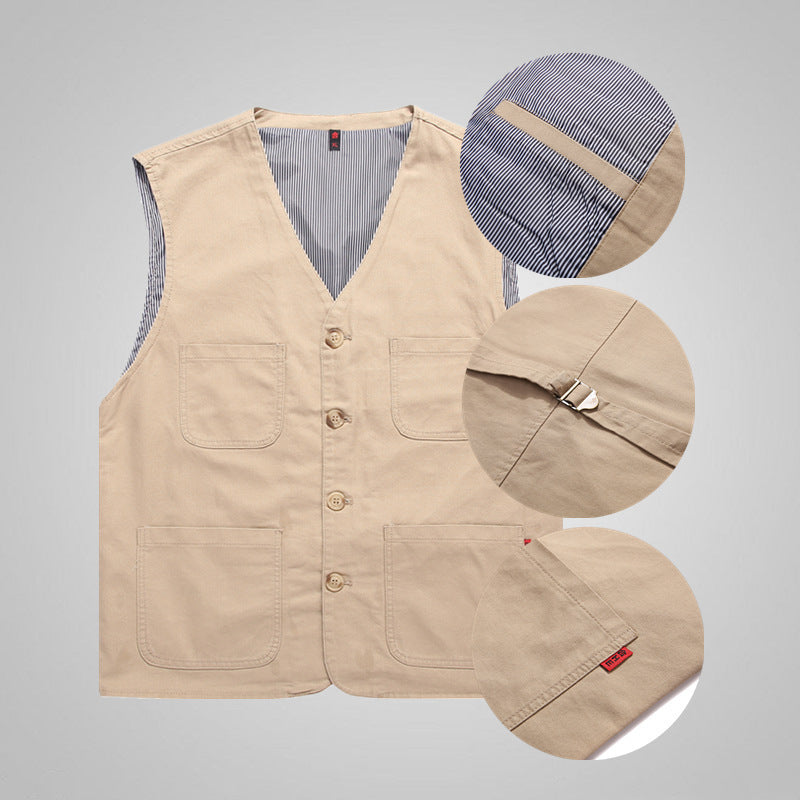 Spring And Autumn New Denim Vest Man