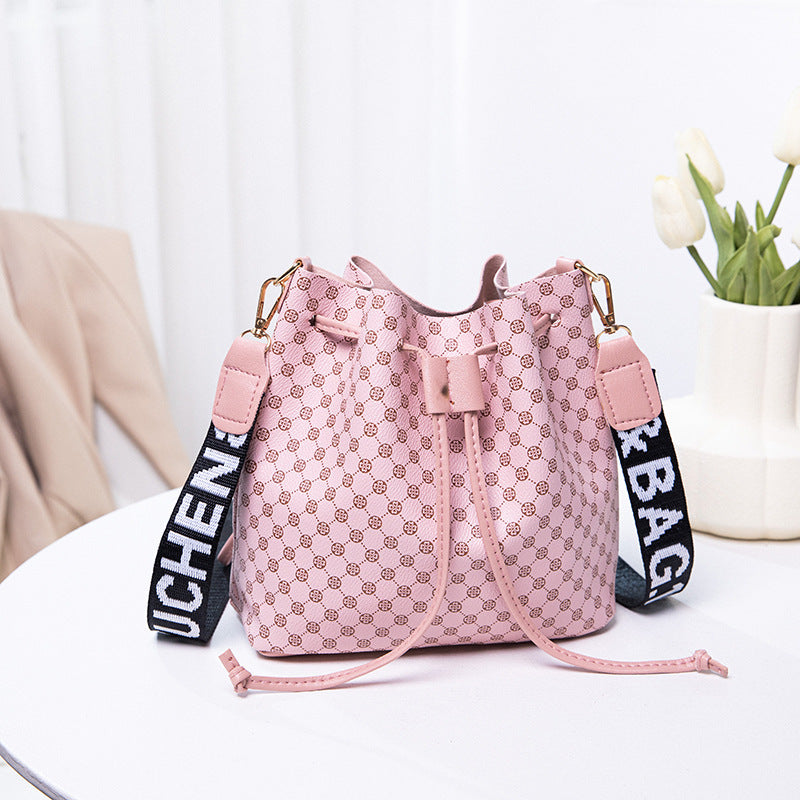 Printed Bucket Bag Female Fashion Ladies Large-capacity Crossbody Bag