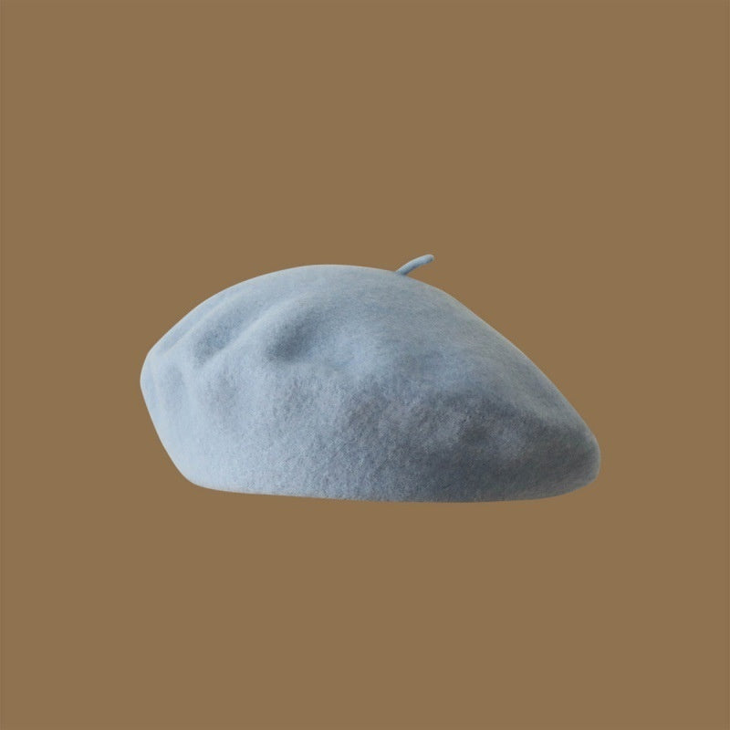 Wool Beret Girls' Japanese Style Artistic Vintage Painter Hat