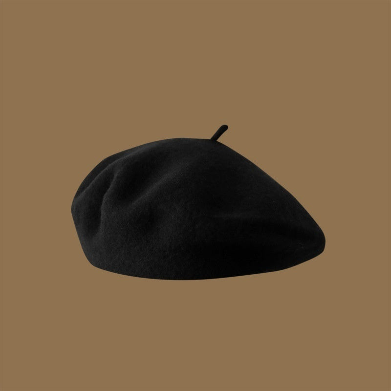 Wool Beret Girls' Japanese Style Artistic Vintage Painter Hat
