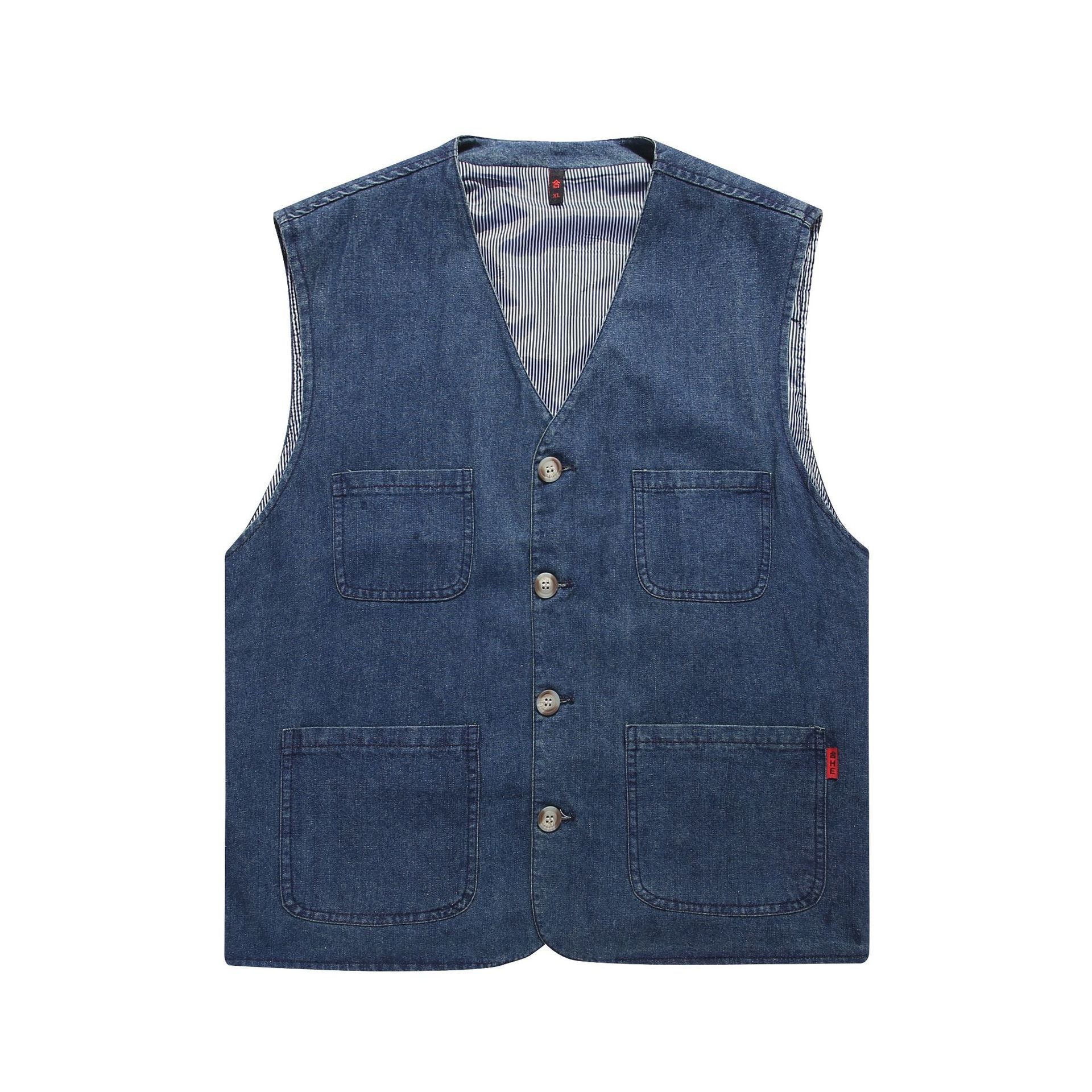 Spring And Autumn New Denim Vest Man