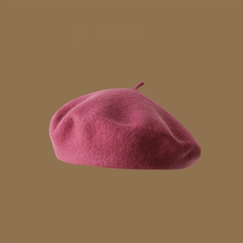Wool Beret Girls' Japanese Style Artistic Vintage Painter Hat