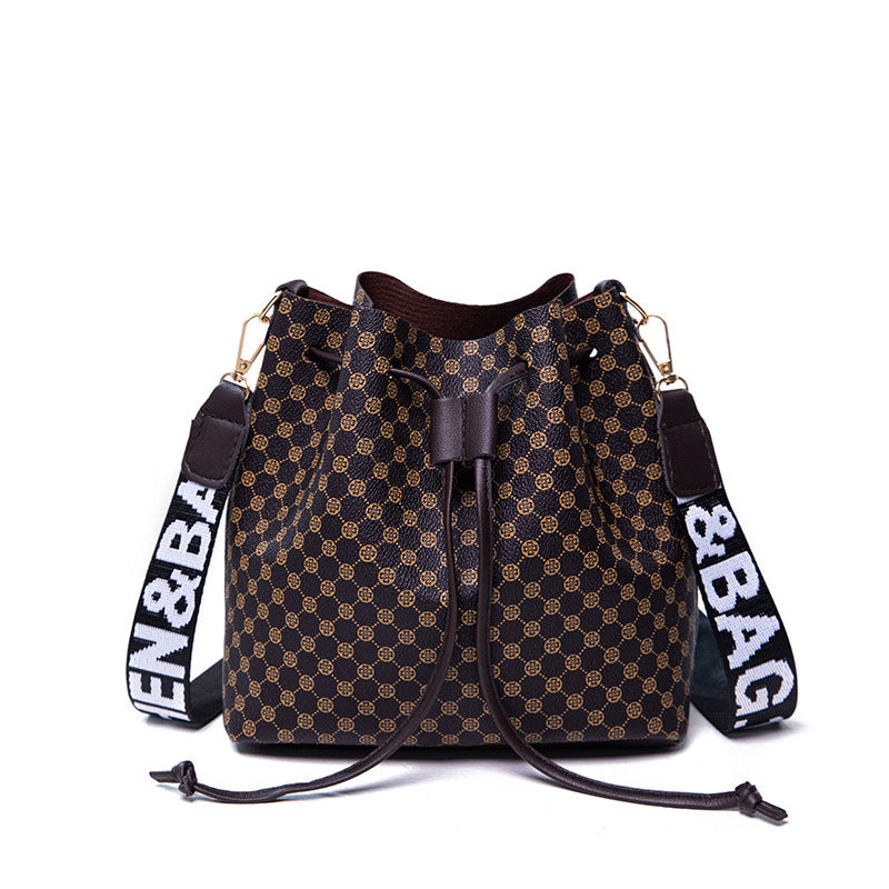 Printed Bucket Bag Female Fashion Ladies Large-capacity Crossbody Bag