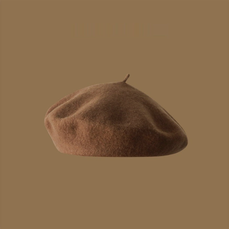 Wool Beret Girls' Japanese Style Artistic Vintage Painter Hat
