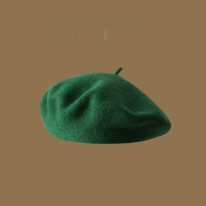 Wool Beret Girls' Japanese Style Artistic Vintage Painter Hat