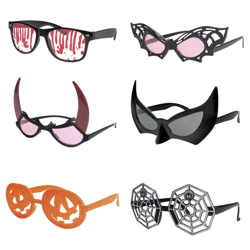 Halloween Spider Web Glasses Trick Toy